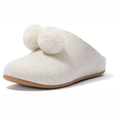 FitFlop Women Chrissie Slipper Felt With Pom Poms Natural Onlybrands